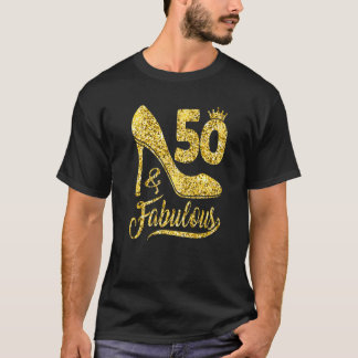 Camiseta 50 y fabuloso 50 años de edad 50 años de altura aq