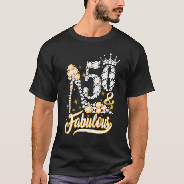 Camiseta 50 y fabuloso 50 años de edad 50 años Diamante S (Anverso)