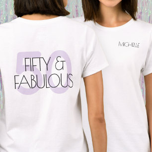 Camiseta 50 y fabuloso Cumpleaños Moderno de Cincuenta en P