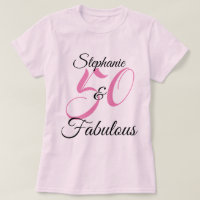 50 y Fabuloso Cumpleaños Personalizado Fiesta Rosa