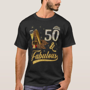 Camiseta 50 y fabuloso leopardo vitivinícola Rosa 50