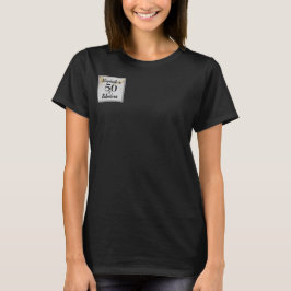 Camiseta 50 y fabuloso Mármol de oro con texto negro