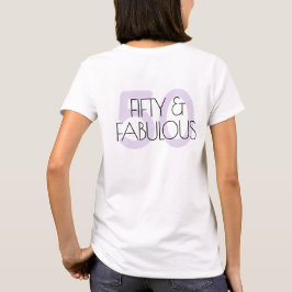 Camiseta 50 y fabuloso Modern Purple Fifty Birthday Party