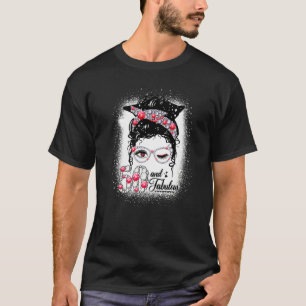 Camiseta 50 y fabulosos 50 cumpleaños Diamond Messy Bun Lip