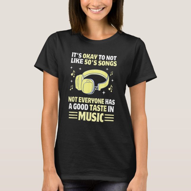 Camiseta 50s Music  50s Music Nostalgic Rock and Roll R&B (Anverso)