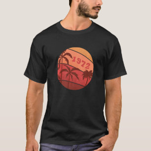 Camiseta 50th Anniversary Classic Retro Palm Sunset Birthda