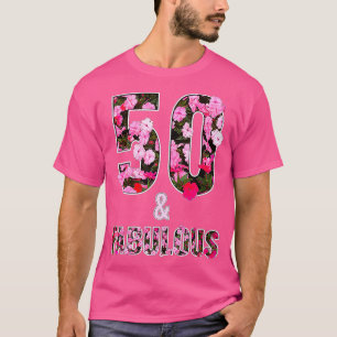 Camiseta 50th Birthday Gift Idea - 50 years old and Fabulou