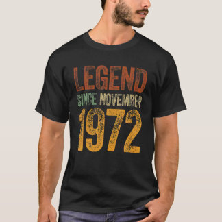Camiseta 50Th Birthday Tee November Born 50 Years Legend Si