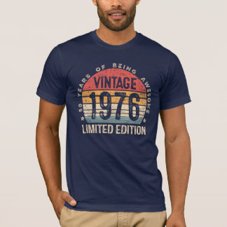 Camiseta 50th Birthday Vintage 1976 Limited Edition 50 Bday