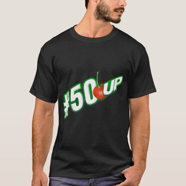 Camiseta 50up - la marca mágica de perca (Anverso)