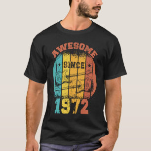 Camiseta 51ª cosecha de cumpleaños 1972 Guit retro de 51 añ