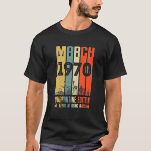 Camiseta 51ª Decoración De Cumpleaños Marzo 1970 Hombres Mu