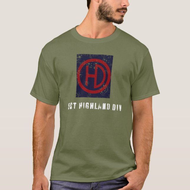Camiseta 51ª División de las Tierras Altas (angustiada) (Anverso)