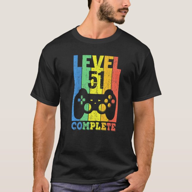 Camiseta 51ª Famosa Nacida Hombres Nivel 51 Años 1971 (Anverso)