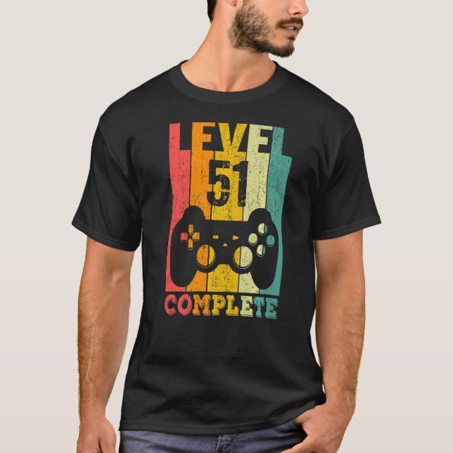 Camiseta 51ª Famosa Nacida Hombres Nivel 51 Años 1971 (Anverso)