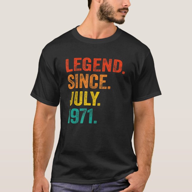 Camiseta 51ª leyenda de cumpleaños desde julio de 1971 de 5 (Anverso)