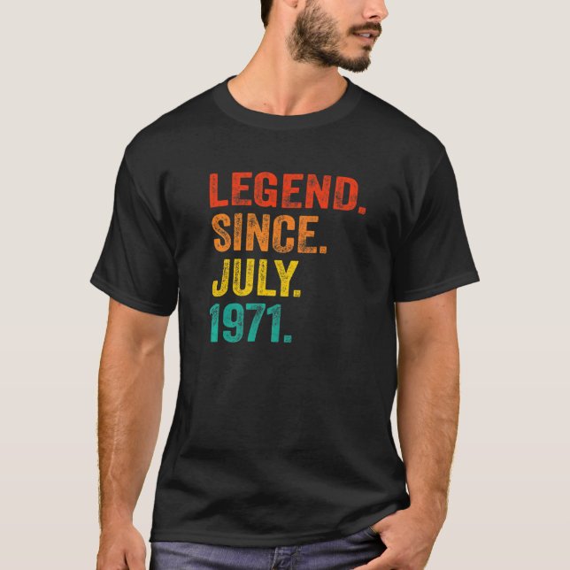 Camiseta 51ª leyenda de cumpleaños desde julio de 1971 de 5 (Anverso)
