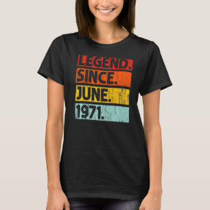 Camiseta 51ª leyenda de cumpleaños desde junio de 1971 de 5