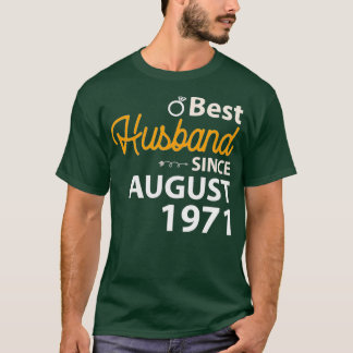 Camiseta 51º Aniversario Boda Esposo desde agosto de 1971