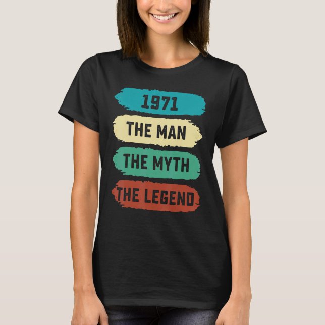 Camiseta 51º cumpleaños para 5 hombres La leyenda del mito  (Anverso)