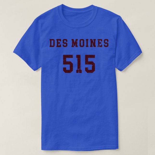 Camiseta 515 Des Moines Area Code (Diseño del anverso)