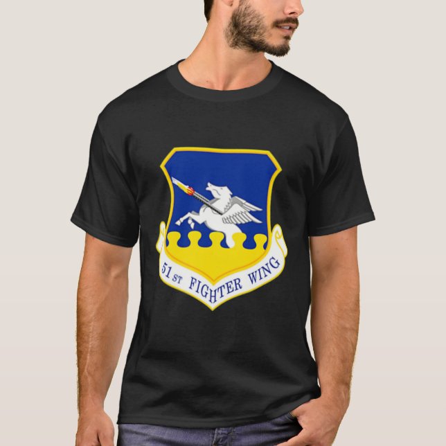 Camiseta 51.ª ala de combate Osan Fuerza Aérea AFB Vete Mil (Anverso)