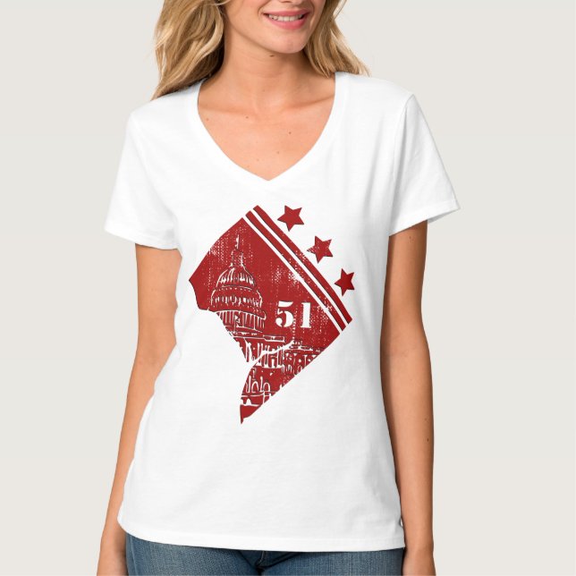 Camiseta 51.ª - Línea fronteriza de la bandera de Washingto (Anverso)
