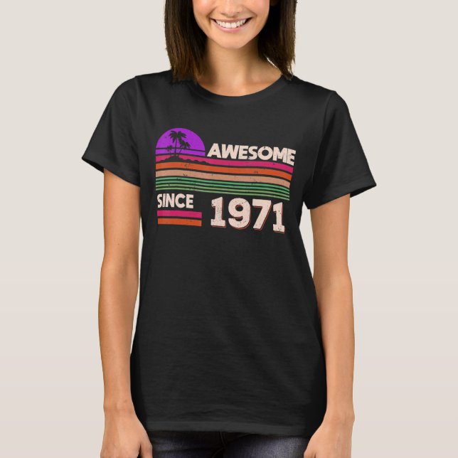 Camiseta 51.ª Nacimiento De Mujeres Desde 1971 (Anverso)