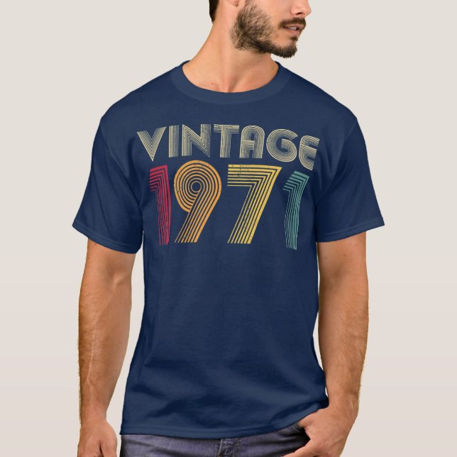 Camiseta 51.ª Regalo de cumpleaños Clásico de Hombres Vinta (Anverso)