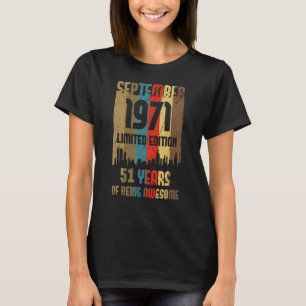 Camiseta 51.ª Vieja Actual Septiembre 1971 51 Años