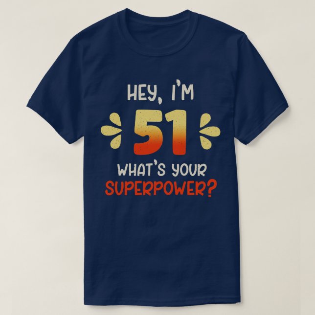 Camiseta 51.º cumpleaños 3 (Diseño del anverso)