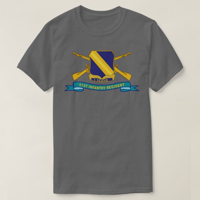 Camiseta 51.ᵉʳ Regimiento de Infantería DUI w Br Ribbon X (Diseño del anverso)