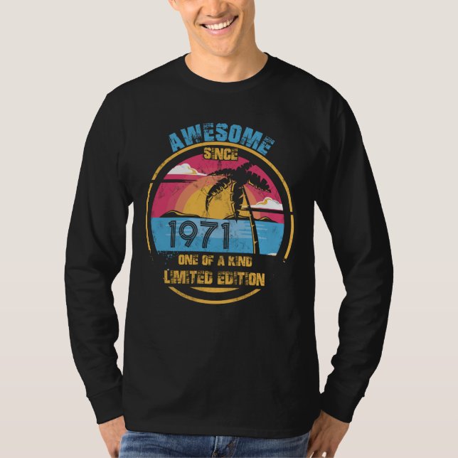 Camiseta 51 años de edad increíble desde 1971 51º cumpleaño (Anverso)
