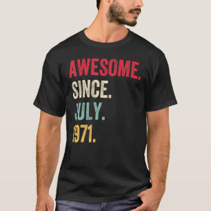 Camiseta 51 años de edad increíble desde julio de 1971 51º 