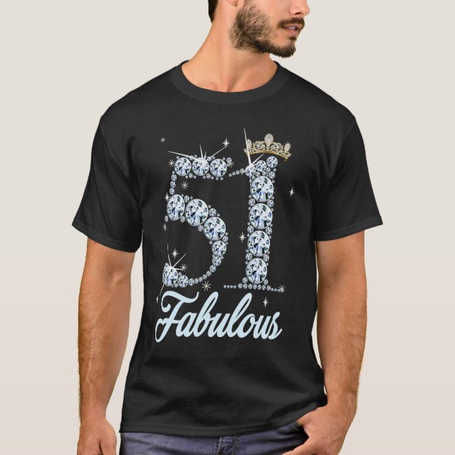 Camiseta 51 años es mi 51 cumpleaños Reina Diamante (Anverso)