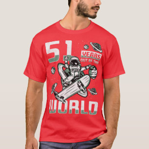 Camiseta 51 Años Fuera De Este Mundo, 51 Años De Patinaje D