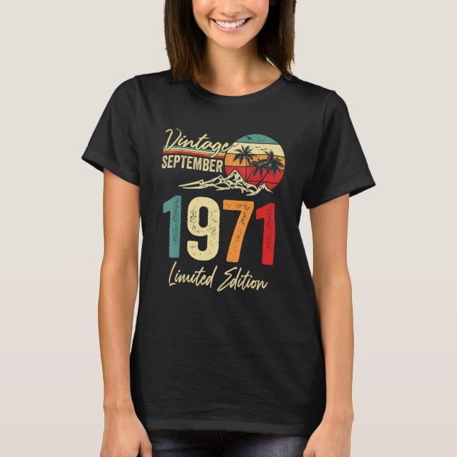 Camiseta 51 años Viejo Viejo Septiembre 1971 51 (Anverso)