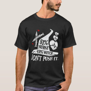 Camiseta 51% Enfermera 49% Enfermera divertida de Halloween