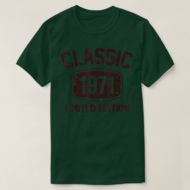 Camiseta 51 Years Old Classic 1971 Limited Edition 51th Bir (Diseño del anverso)