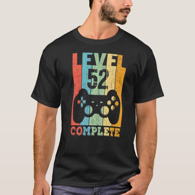 Camiseta 52ª Fama de Cumpleaños Hombres Nivel 52 Años 1970 (Anverso)