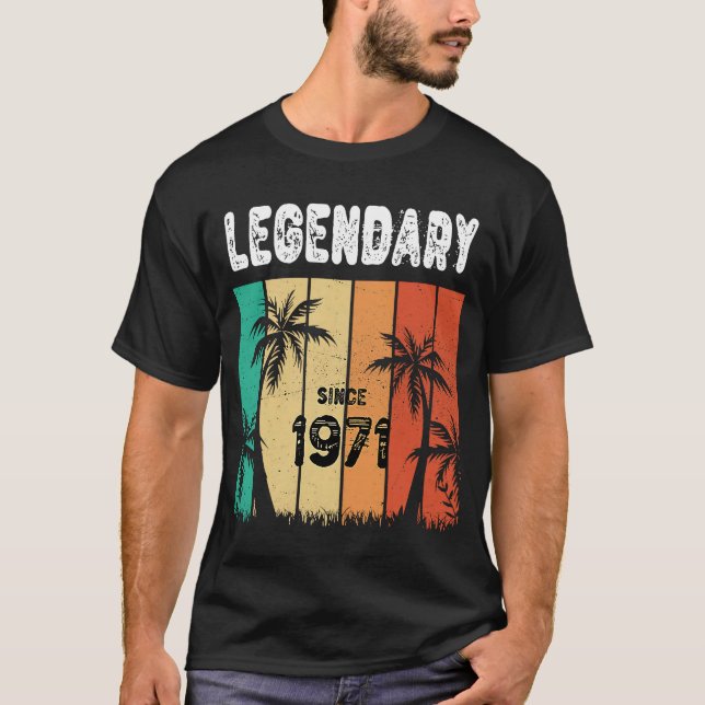 Camiseta 52º cumpleaños 1971 para hombres y mujeres (Anverso)