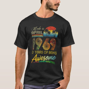 Camiseta 52º Regalo De Cumpleaños Retro Abril 1969 52 Sí