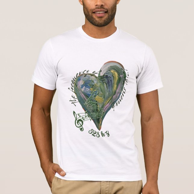 Camiseta 528 hz escritura de amor (Anverso)