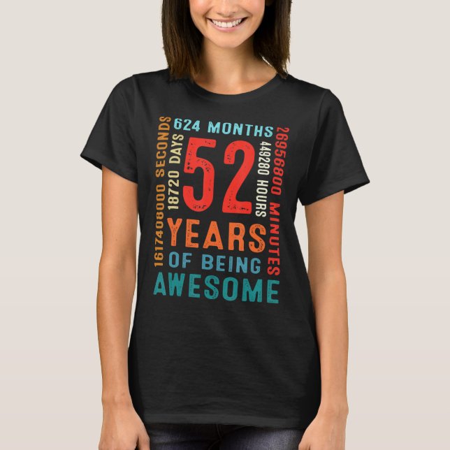 Camiseta 52 años de edad 52 años de edad (Anverso)