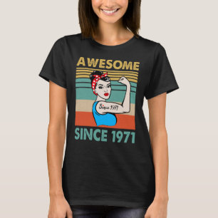 Camiseta 52 años de edad increíble desde 1971 52º cumpleaño