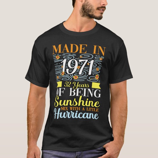 Camiseta 52 Años De Ser Sunshine Mezclados Con Un Poco De H (Anverso)