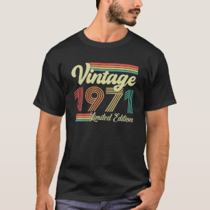 Camiseta 52 Años Vintage 1971 Nacido En 1971 52º