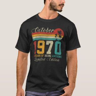 Camiseta 52 de octubre de 1970 52º cumpleaños