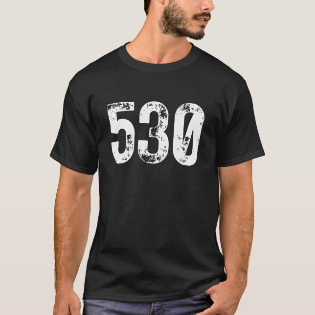 Camiseta 530 Código de área Redding CA Área de teléfono móv (Anverso)