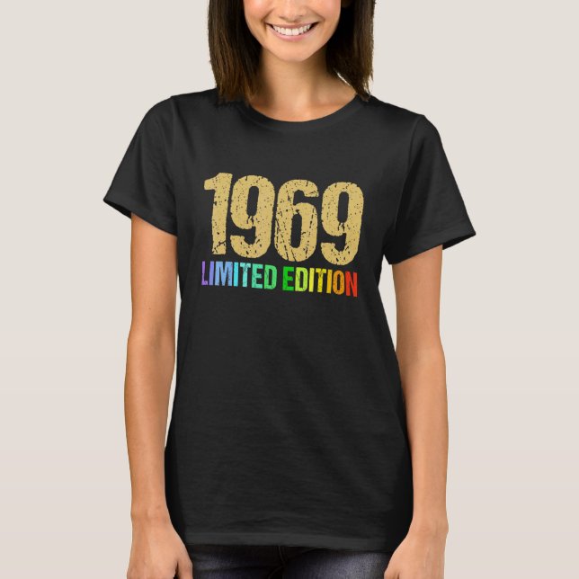 Camiseta 53.ª Damas de Nacimiento Hombres 53 Años 1969 4 (Anverso)